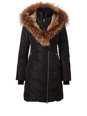 Mackage TRISH Black Down Coat Genuine Fur